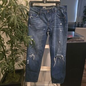 Madewell Women's Relaxed Distressed Denim Jeans